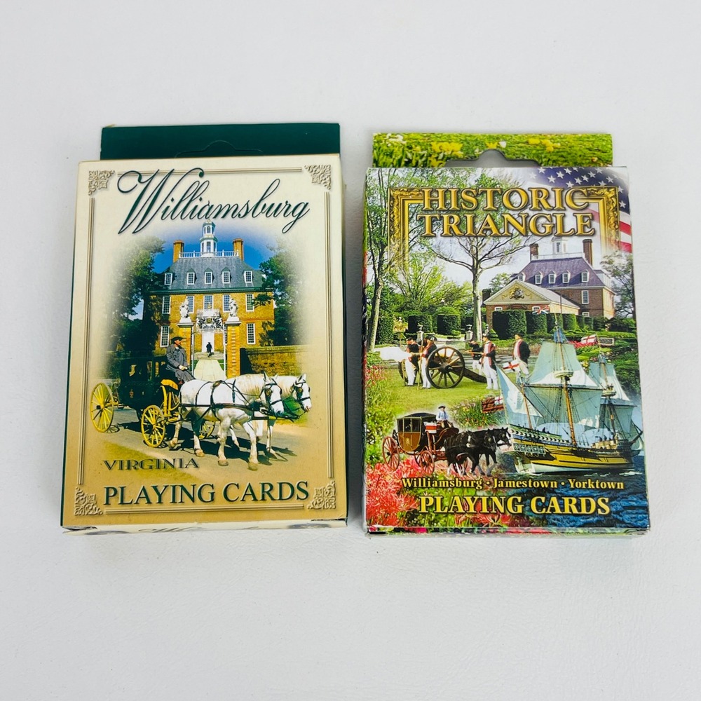 BICAST Playing Cards 2 Decks Williamsburg Jamestown Yorktown Virginia Historic
